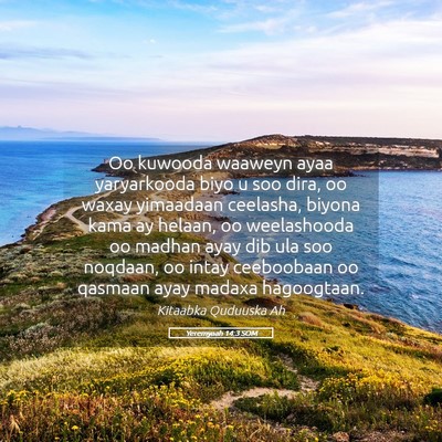 Picture 05 - Yeremyaah 14:3 SOM - Oo kuwooda waaweyn ayaa yaryarkooda biyo u soo - Bible Verse Picture