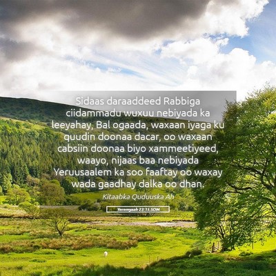 Picture 05 - Yeremyaah 23:15 SOM - Sidaas daraaddeed Rabbiga ciidammadu wuxuu - Bible Verse Picture