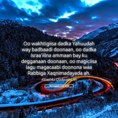 Picture 05 - Yeremyaah 23:6 SOM - Oo wakhtigiisa dadka Yahuudah way badbaadi - Bible Verse Picture