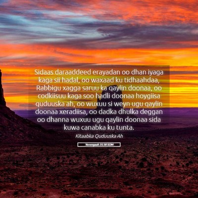 Picture 05 - Yeremyaah 25:30 SOM - Sidaas daraaddeed erayadan oo dhan iyaga kaga sii - Bible Verse Picture