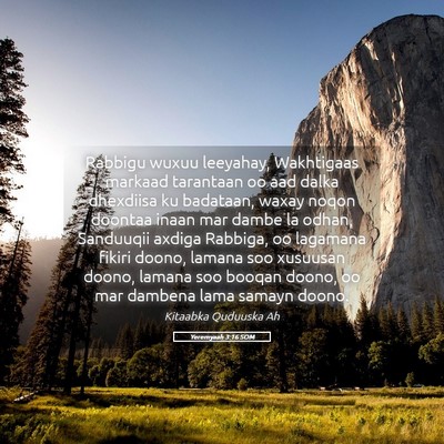 Picture 05 - Yeremyaah 3:16 SOM - Rabbigu wuxuu leeyahay, Wakhtigaas markaad - Bible Verse Picture