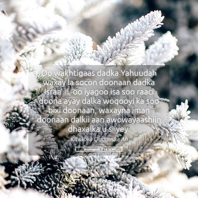 Picture 05 - Yeremyaah 3:18 SOM - Oo wakhtigaas dadka Yahuudah waxay la socon - Bible Verse Picture