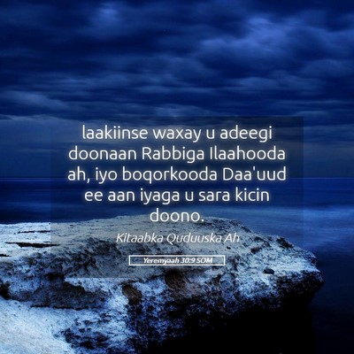 Picture 05 - Yeremyaah 30:9 SOM - laakiinse waxay u adeegi doonaan Rabbiga - Bible Verse Picture