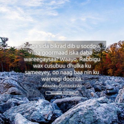 Picture 05 - Yeremyaah 31:22 SOM - Kaaga sida bikrad dib u socdow, ilaa goormaad - Bible Verse Picture