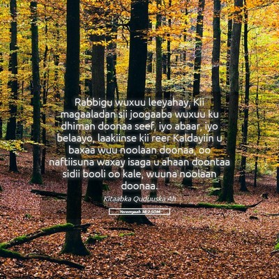 Picture 05 - Yeremyaah 38:2 SOM - Rabbigu wuxuu leeyahay, Kii magaaladan sii - Bible Verse Picture