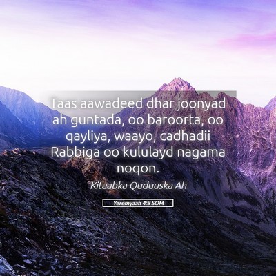 Picture 05 - Yeremyaah 4:8 SOM - Taas aawadeed dhar joonyad ah guntada, oo - Bible Verse Picture