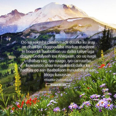 Picture 05 - Yeremyaah 40:7 SOM - Oo saraakiishii ciidammadii duurka ku jiray oo - Bible Verse Picture
