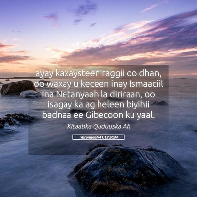 Picture 05 - Yeremyaah 41:12 SOM - ayay kaxaysteen raggii oo dhan, oo waxay u keceen - Bible Verse Picture
