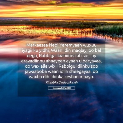 Picture 05 - Yeremyaah 42:4 SOM - Markaasaa Nebi Yeremyaah wuxuu iyagii ku yidhi, - Bible Verse Picture