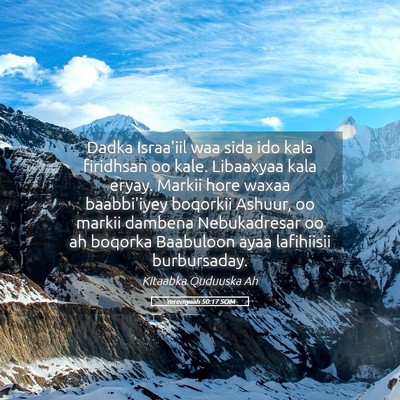 Picture 05 - Yeremyaah 50:17 SOM - Dadka Israa'iil waa sida ido kala firidhsan oo - Bible Verse Picture