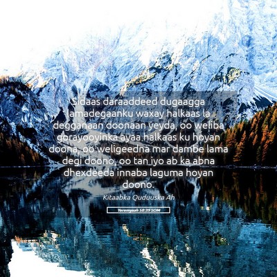 Picture 05 - Yeremyaah 50:39 SOM - Sidaas daraaddeed dugaagga lamadegaanku waxay - Bible Verse Picture