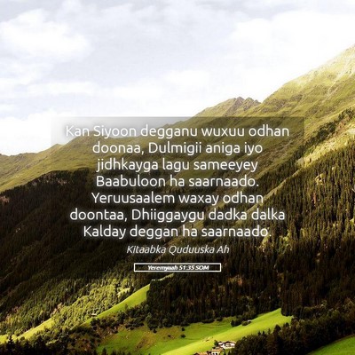 Picture 05 - Yeremyaah 51:35 SOM - Kan Siyoon degganu wuxuu odhan doonaa, Dulmigii - Bible Verse Picture