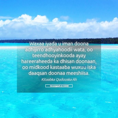Picture 05 - Yeremyaah 6:3 SOM - Waxaa iyada u iman doona adhijirro adhyahoodii - Bible Verse Picture