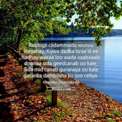 Picture 05 - Yeremyaah 6:9 SOM - Rabbigii ciidammadu wuxuu leeyahay, Kuwa dadka - Bible Verse Picture