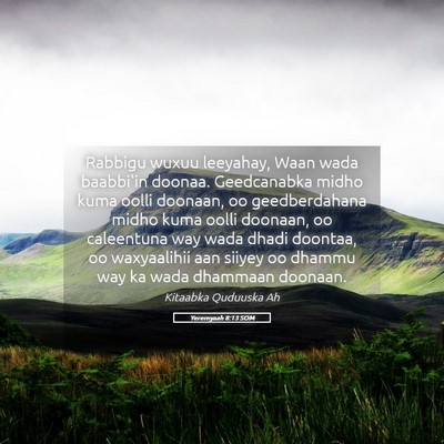 Picture 05 - Yeremyaah 8:13 SOM - Rabbigu wuxuu leeyahay, Waan wada baabbi'in - Bible Verse Picture