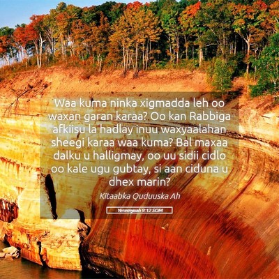 Picture 05 - Yeremyaah 9:12 SOM - Waa kuma ninka xigmadda leh oo waxan garan karaa? - Bible Verse Picture