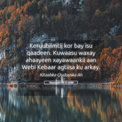 Picture 05 - Yexesqeel 10:15 SOM - Keruubiimtii kor bay isu qaadeen. Kuwaasu waxay - Bible Verse Picture