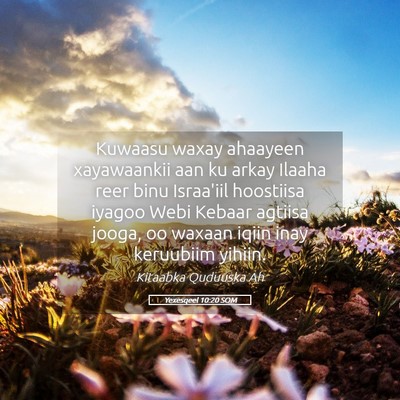 Picture 05 - Yexesqeel 10:20 SOM - Kuwaasu waxay ahaayeen xayawaankii aan ku arkay - Bible Verse Picture