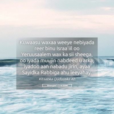 Picture 05 - Yexesqeel 13:16 SOM - Kuwaasu waxaa weeye nebiyada reer binu Israa'iil - Bible Verse Picture