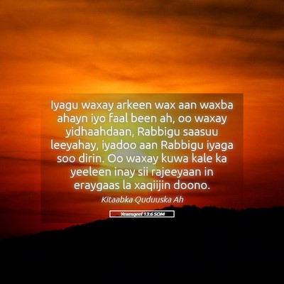Picture 05 - Yexesqeel 13:6 SOM - Iyagu waxay arkeen wax aan waxba ahayn iyo faal - Bible Verse Picture