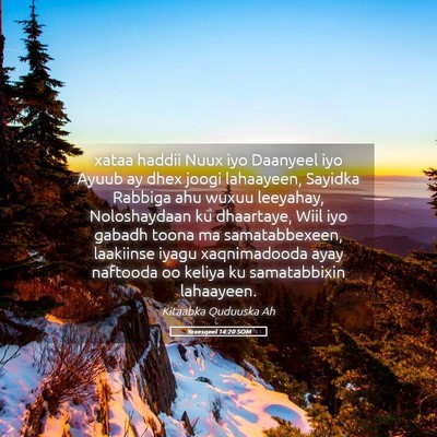 Picture 05 - Yexesqeel 14:20 SOM - xataa haddii Nuux iyo Daanyeel iyo Ayuub ay dhex - Bible Verse Picture