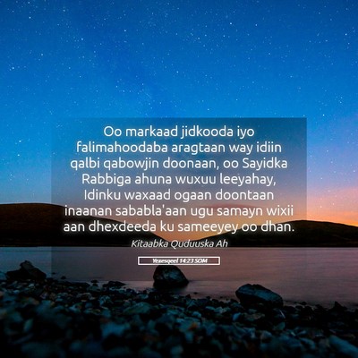 Picture 05 - Yexesqeel 14:23 SOM - Oo markaad jidkooda iyo falimahoodaba aragtaan - Bible Verse Picture