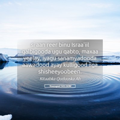 Picture 05 - Yexesqeel 14:5 SOM - si aan reer binu Israa'iil qalbigooda ugu qabto, - Bible Verse Picture