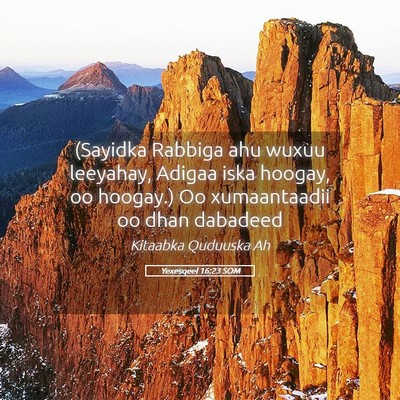 Picture 05 - Yexesqeel 16:23 SOM - (Sayidka Rabbiga ahu wuxuu leeyahay, Adigaa iska - Bible Verse Picture