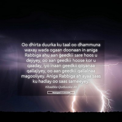 Picture 05 - Yexesqeel 17:24 SOM - Oo dhirta duurka ku taal oo dhammuna waxay wada - Bible Verse Picture