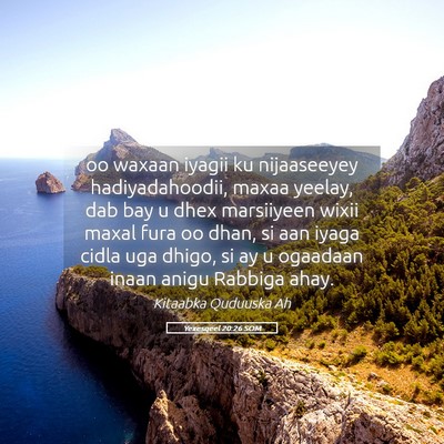 Picture 05 - Yexesqeel 20:26 SOM - oo waxaan iyagii ku nijaaseeyey hadiyadahoodii, - Bible Verse Picture