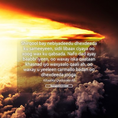 Picture 05 - Yexesqeel 22:25 SOM - Shirqool bay nebiyadeedu dhexdeeda ku sameeyeen, - Bible Verse Picture