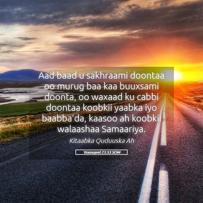 Picture 05 - Yexesqeel 23:33 SOM - Aad baad u sakhraami doontaa oo murug baa kaa - Bible Verse Picture