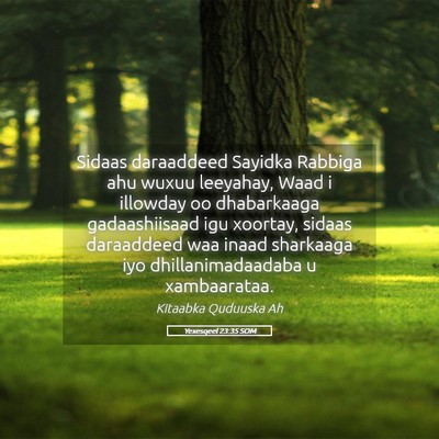 Picture 05 - Yexesqeel 23:35 SOM - Sidaas daraaddeed Sayidka Rabbiga ahu wuxuu - Bible Verse Picture