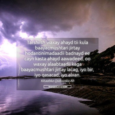 Picture 05 - Yexesqeel 27:12 SOM - Tarshiish waxay ahayd tii kula baayacmushtari - Bible Verse Picture