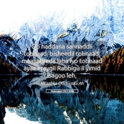 Picture 05 - Yexesqeel 29:1 SOM - Oo haddana sannaddii tobnaad, bisheedii tobnaad, - Bible Verse Picture