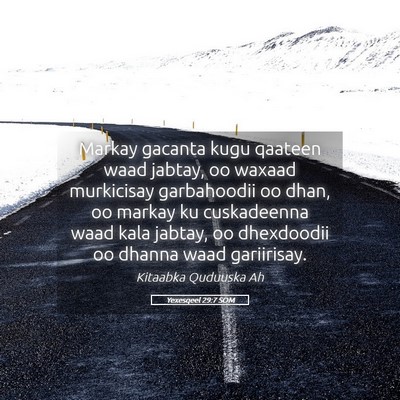 Picture 05 - Yexesqeel 29:7 SOM - Markay gacanta kugu qaateen waad jabtay, oo - Bible Verse Picture