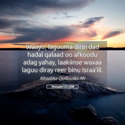 Picture 05 - Yexesqeel 3:5 SOM - Waayo, laguuma dirin dad hadal qalaad oo afkoodu - Bible Verse Picture