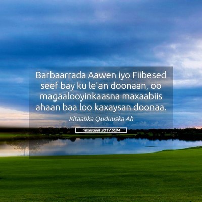 Picture 05 - Yexesqeel 30:17 SOM - Barbaarrada Aawen iyo Fiibesed seef bay ku le'an - Bible Verse Picture