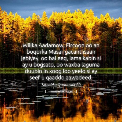 Picture 05 - Yexesqeel 30:21 SOM - Wiilka Aadamow, Fircoon oo ah boqorka Masar - Bible Verse Picture