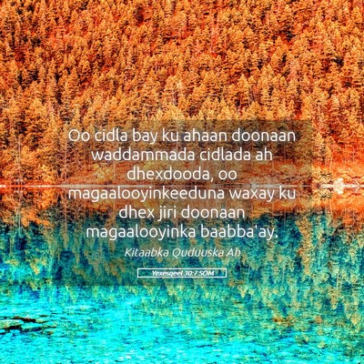 Picture 05 - Yexesqeel 30:7 SOM - Oo cidla bay ku ahaan doonaan waddammada cidlada - Bible Verse Picture