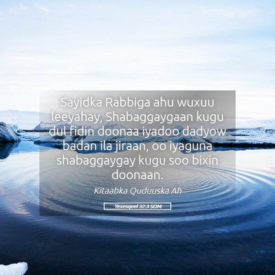 Picture 05 - Yexesqeel 32:3 SOM - Sayidka Rabbiga ahu wuxuu leeyahay, Shabaggaygaan - Bible Verse Picture