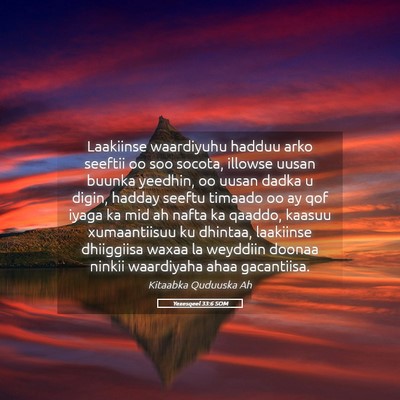 Picture 05 - Yexesqeel 33:6 SOM - Laakiinse waardiyuhu hadduu arko seeftii oo soo - Bible Verse Picture