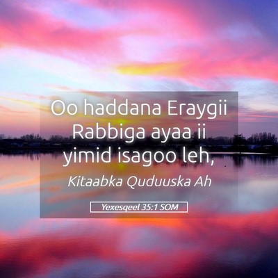 Picture 05 - Yexesqeel 35:1 SOM - Oo haddana Eraygii Rabbiga ayaa ii yimid isagoo - Bible Verse Picture