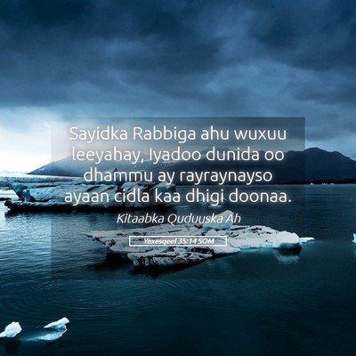 Picture 05 - Yexesqeel 35:14 SOM - Sayidka Rabbiga ahu wuxuu leeyahay, Iyadoo dunida - Bible Verse Picture