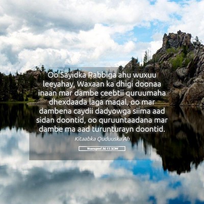 Picture 05 - Yexesqeel 36:15 SOM - Oo Sayidka Rabbiga ahu wuxuu leeyahay, Waxaan ka - Bible Verse Picture