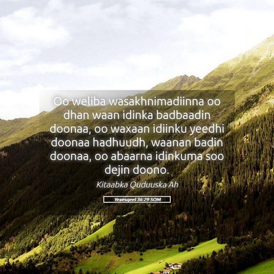 Picture 05 - Yexesqeel 36:29 SOM - Oo weliba wasakhnimadiinna oo dhan waan idinka - Bible Verse Picture