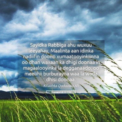 Picture 05 - Yexesqeel 36:33 SOM - Sayidka Rabbiga ahu wuxuu leeyahay, Maalinta aan - Bible Verse Picture