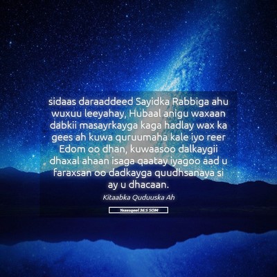 Picture 05 - Yexesqeel 36:5 SOM - sidaas daraaddeed Sayidka Rabbiga ahu wuxuu - Bible Verse Picture