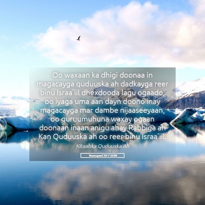Picture 05 - Yexesqeel 39:7 SOM - Oo waxaan ka dhigi doonaa in magacayga quduuska - Bible Verse Picture