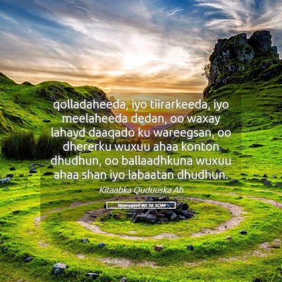 Picture 05 - Yexesqeel 40:36 SOM - qolladaheeda, iyo tiirarkeeda, iyo meelaheeda - Bible Verse Picture